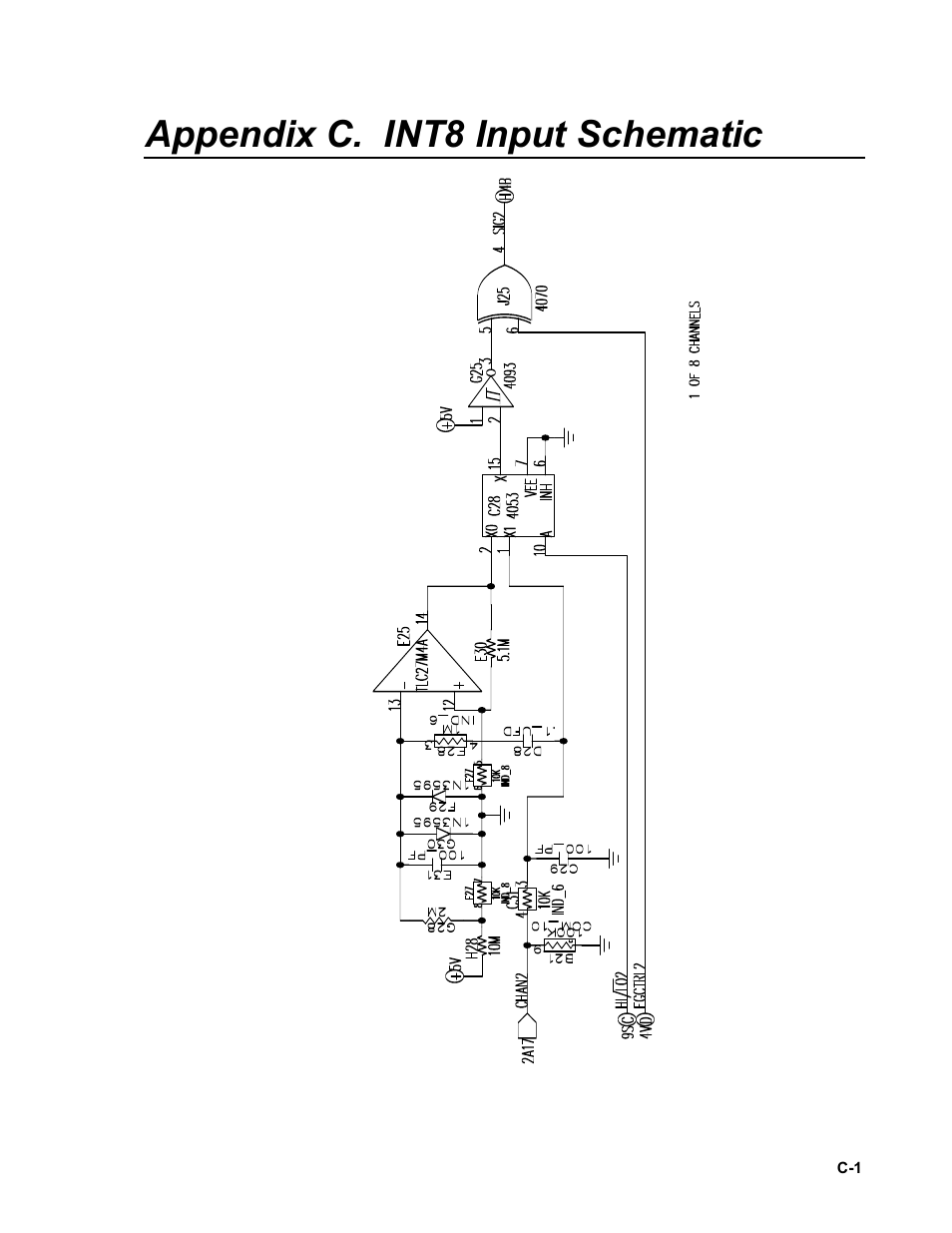 Appendix c. int8 input schematic | Campbell Scientific SDM-INT8 8-Channel Interval Timer User Manual | Page 39 / 42