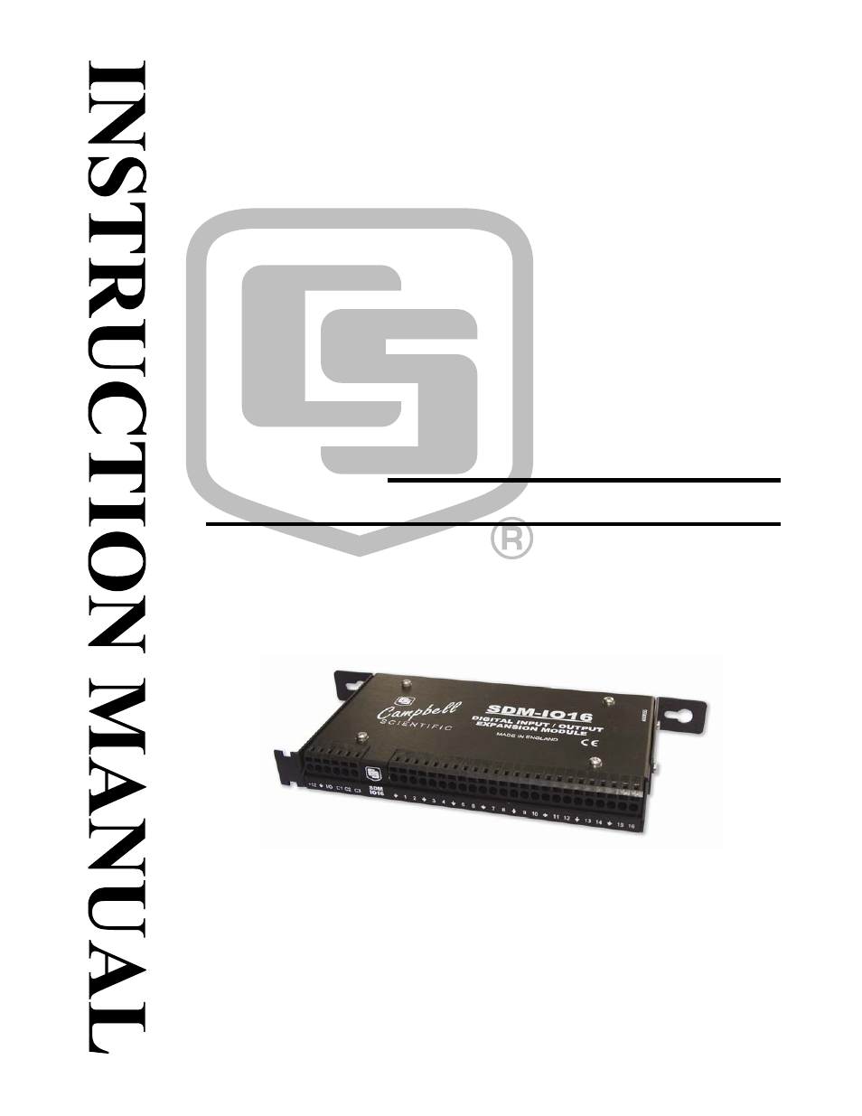 Campbell Scientific SDM-IO16 16-Channel Input/Output Expansion Module User Manual | 44 pages