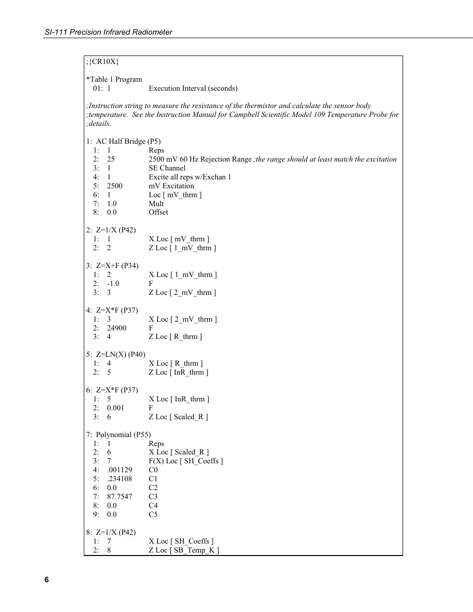 Campbell Scientific SI-111 (IRR-P) Precision Infrared Radiometer User Manual | Page 12 / 18
