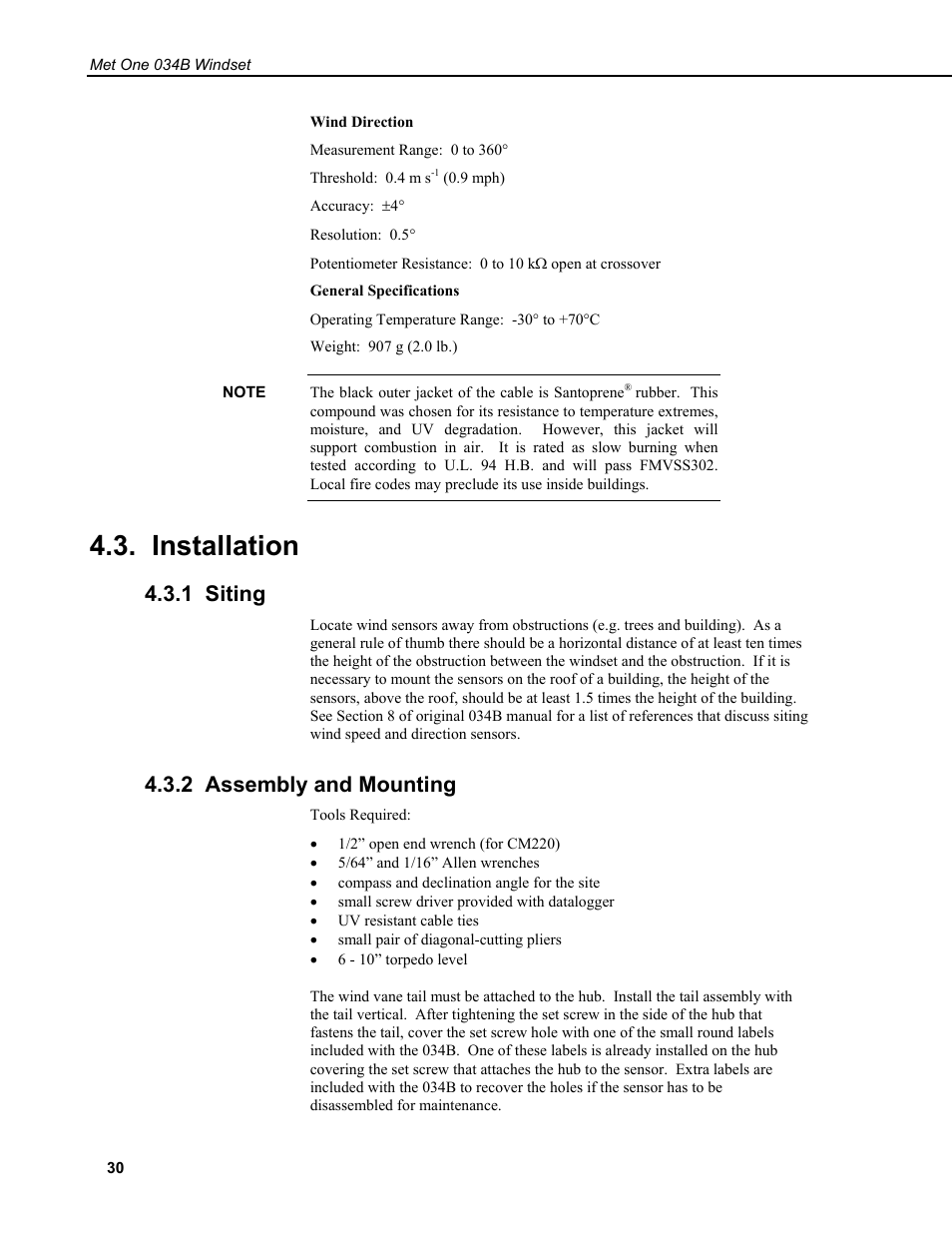 Installation, 1 siting, 2 assembly and mounting | Campbell Scientific Solar1000 Station User Manual | Page 34 / 65