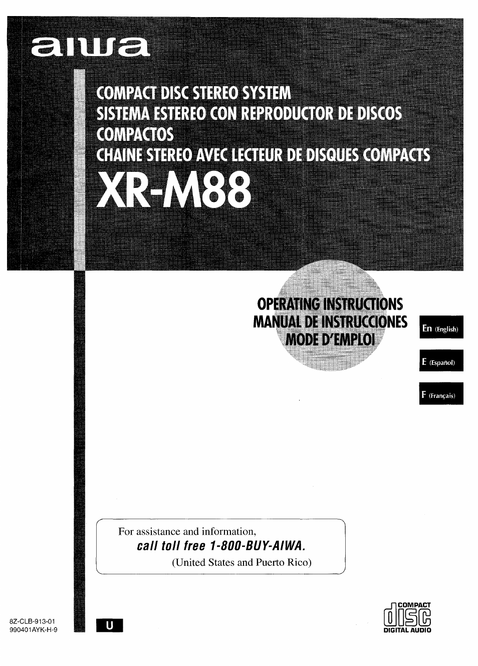 Aiwa XR-M88 User Manual | 76 pages