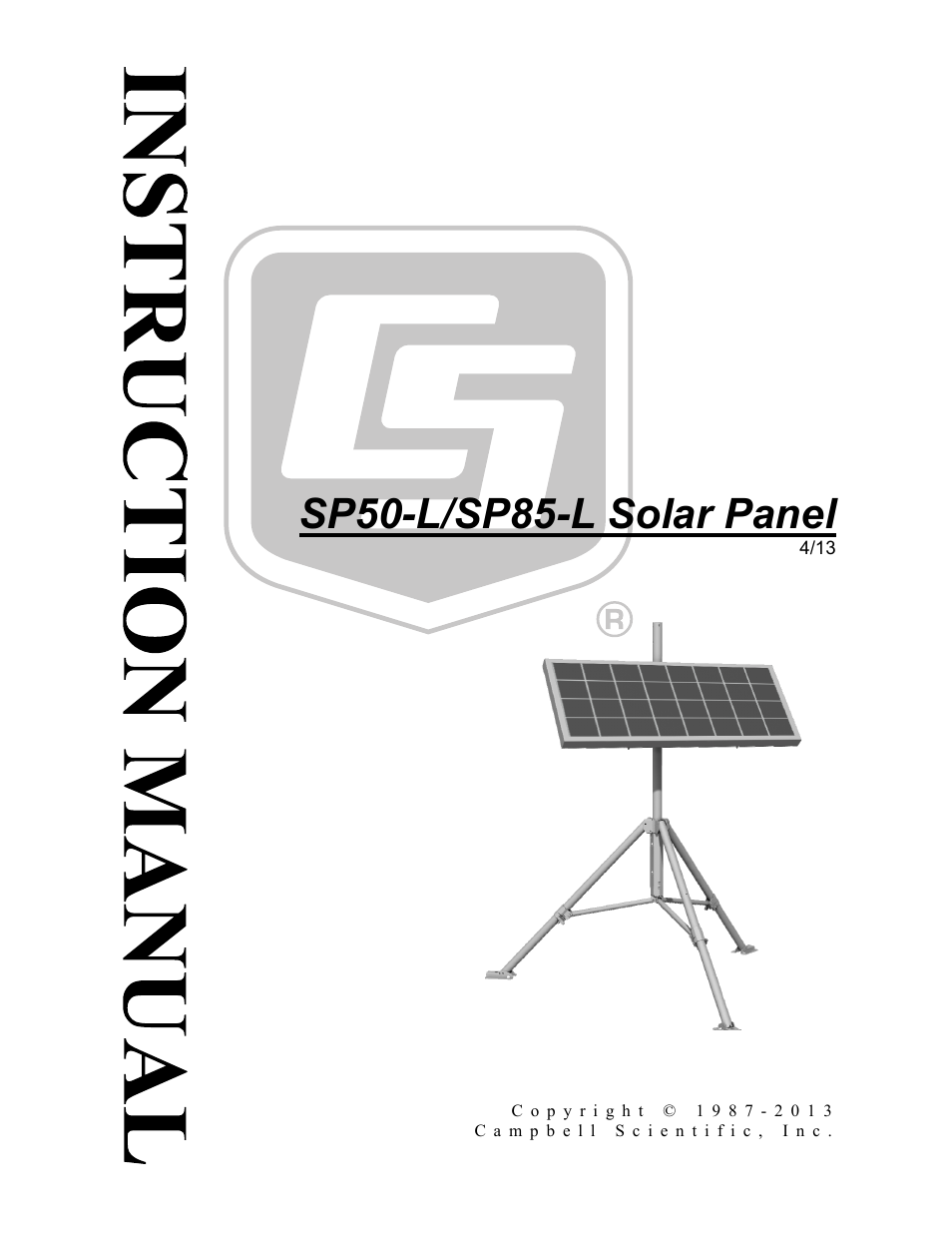 Campbell Scientific SP50-L/SP85-L Solar Panel User Manual | 26 pages