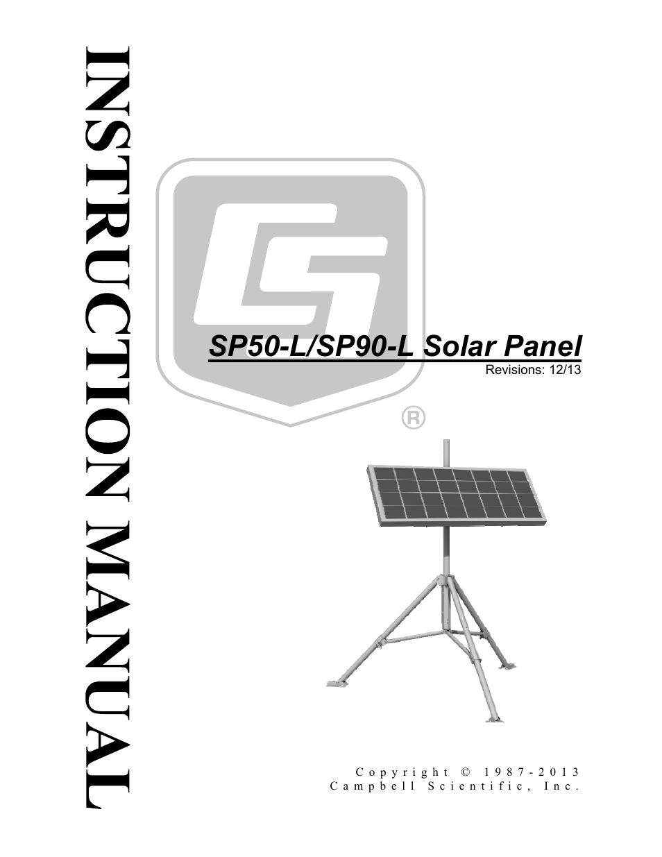 Campbell Scientific SP50-L/SP90-L Solar Panel User Manual | 26 pages