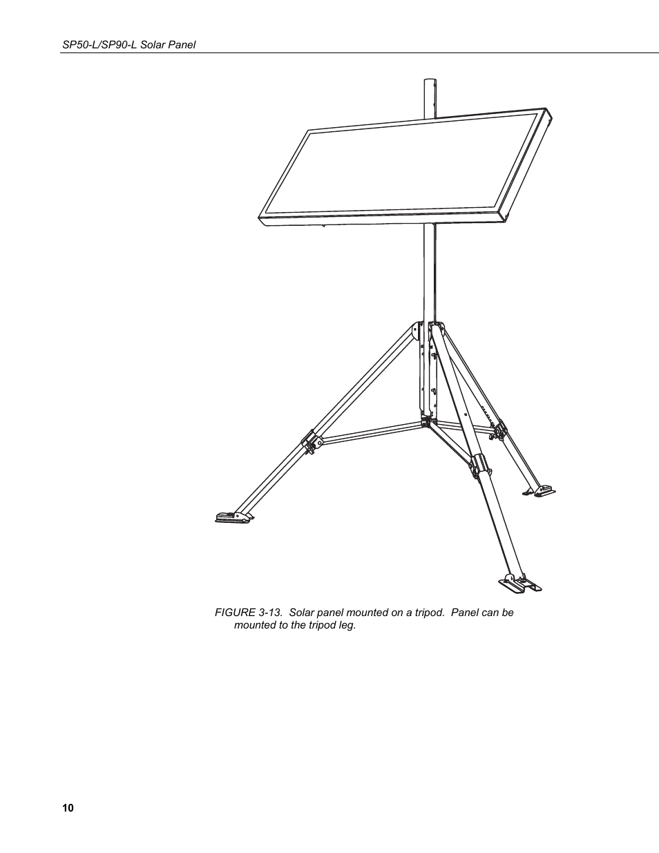 Tripod leg | Campbell Scientific SP50-L/SP90-L Solar Panel User Manual | Page 16 / 26