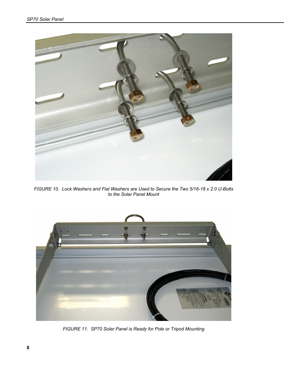 Campbell Scientific SP70 Solar Panel User Manual | Page 12 / 22