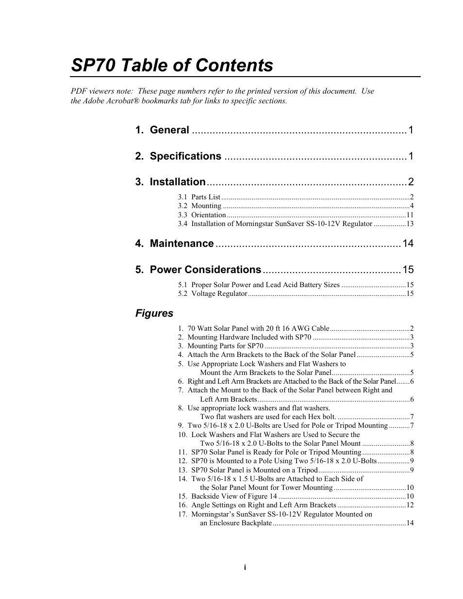 Campbell Scientific SP70 Solar Panel User Manual | Page 3 / 22