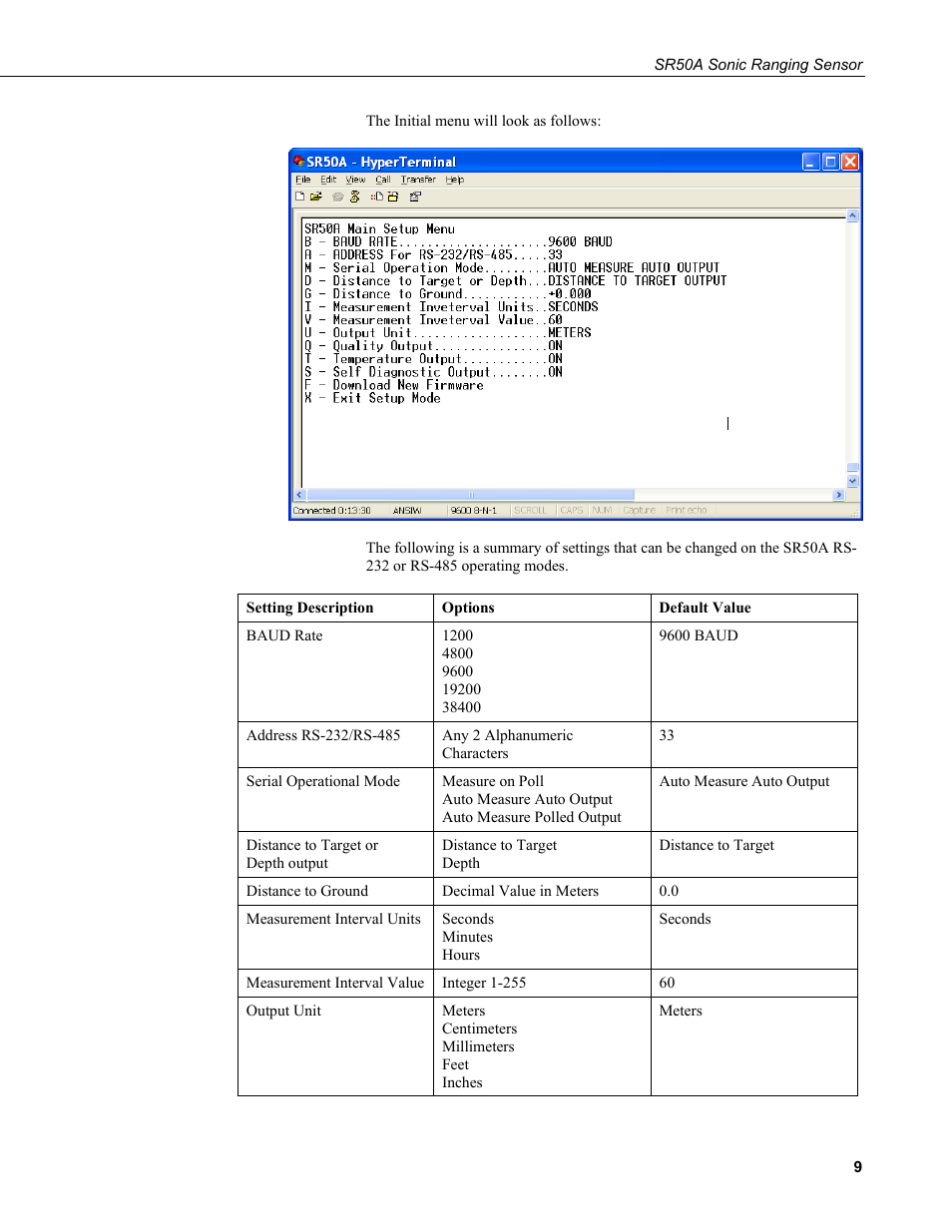 Campbell Scientific SR50A Distance Sensor User Manual | Page 15 / 42