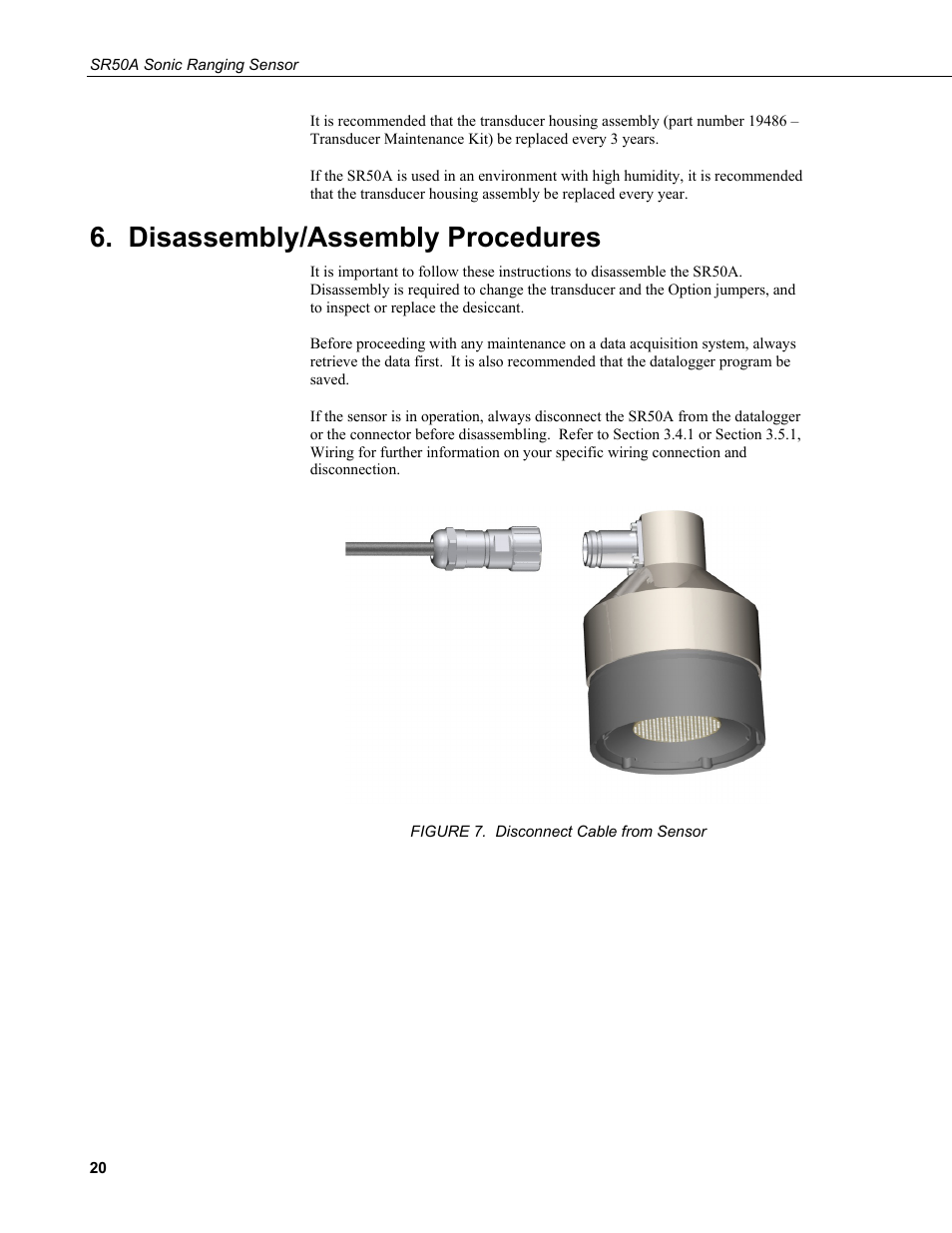 Disassembly/assembly procedures | Campbell Scientific SR50A Distance Sensor User Manual | Page 26 / 42