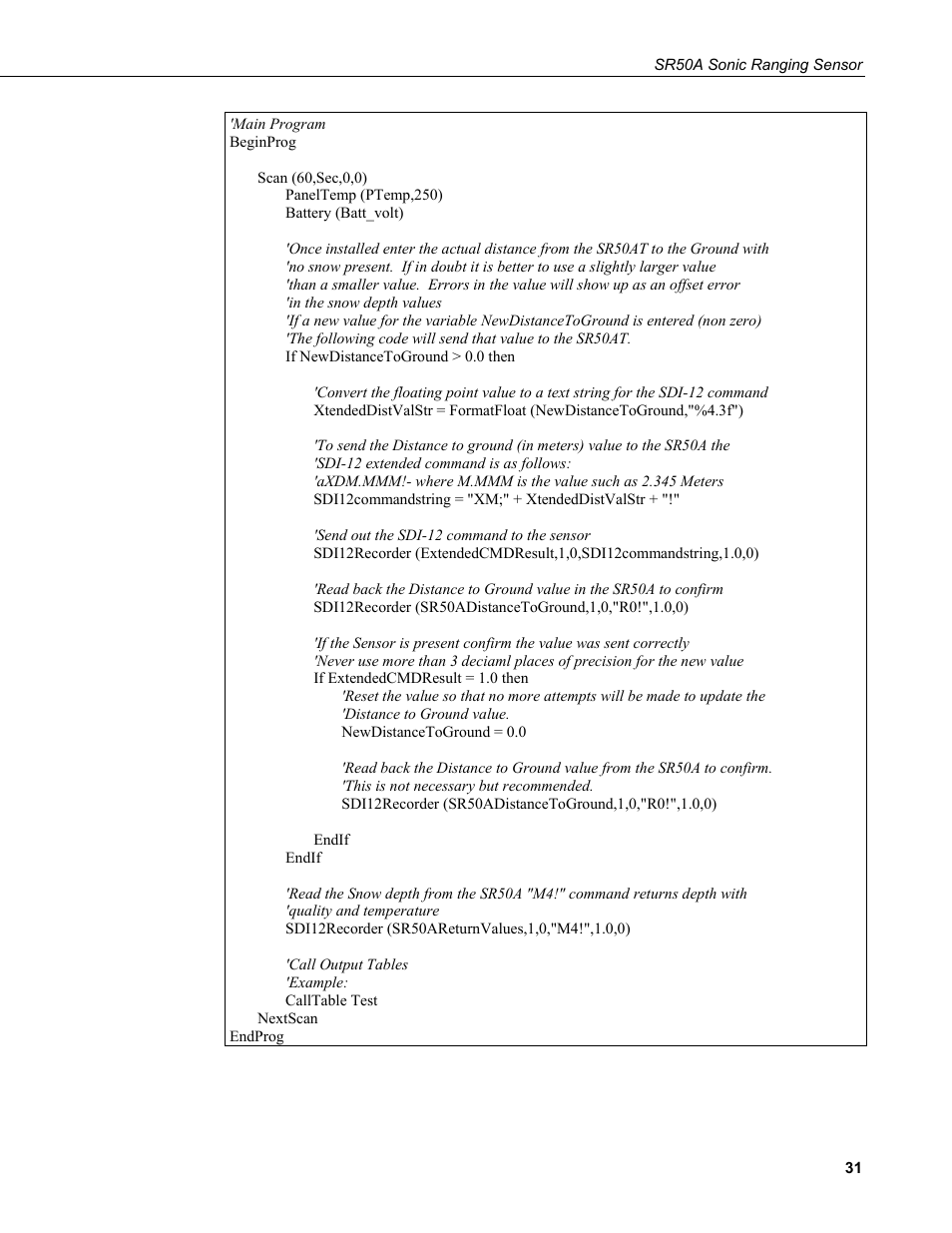 Campbell Scientific SR50A Distance Sensor User Manual | Page 37 / 42