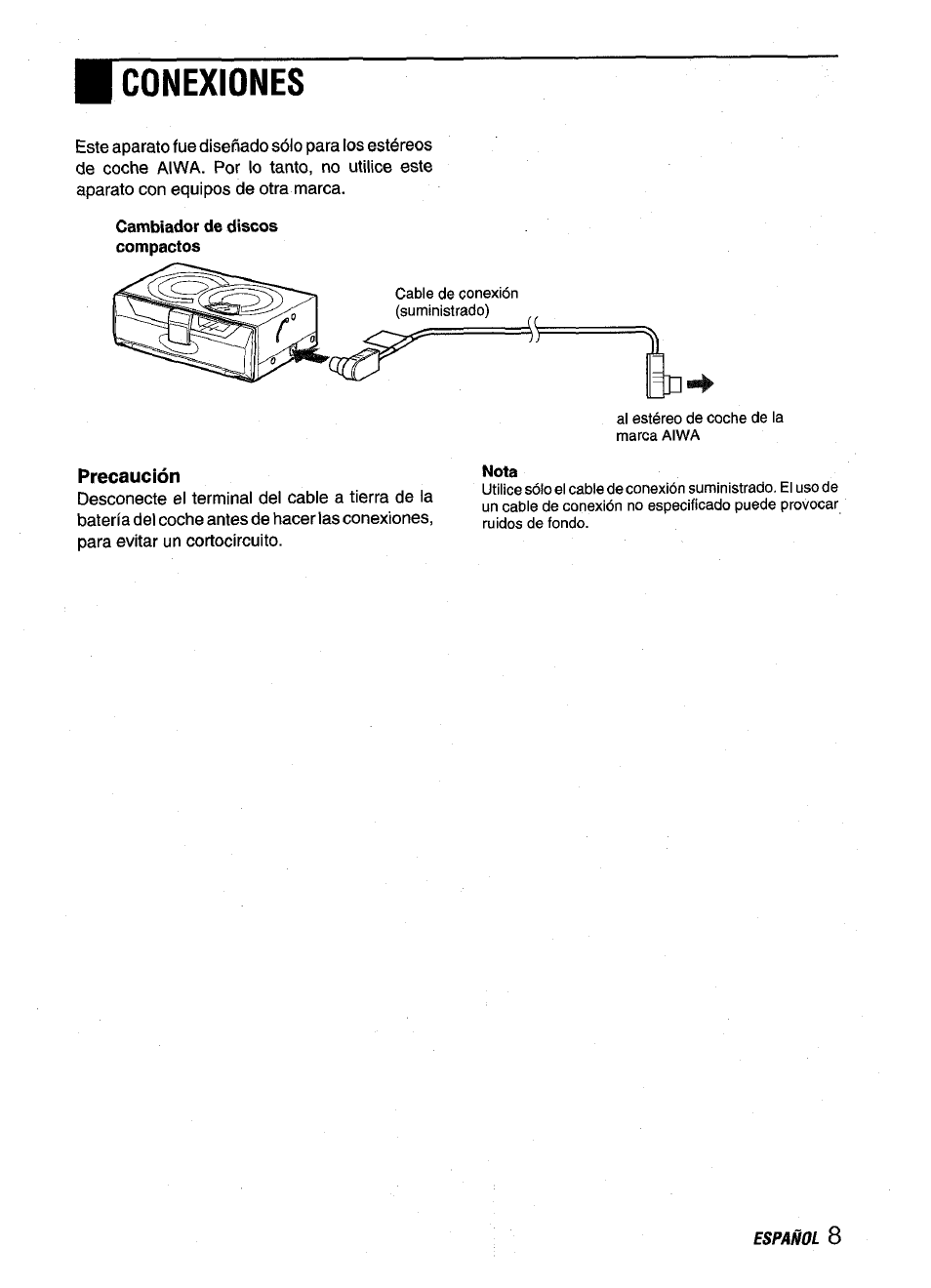 Conexiones | Aiwa ADC-EXI06 User Manual | Page 19 / 32