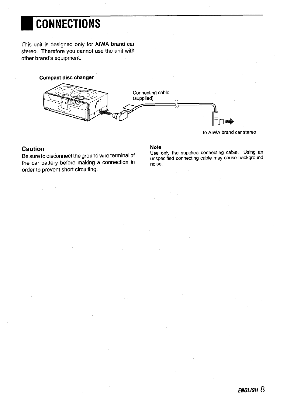 Connections | Aiwa ADC-EXI06 User Manual | Page 9 / 32