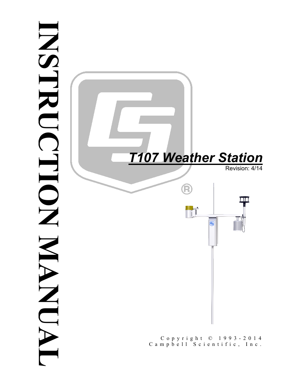 Campbell Scientific T.Weather T107 Toro Weather Station User Manual | 106 pages