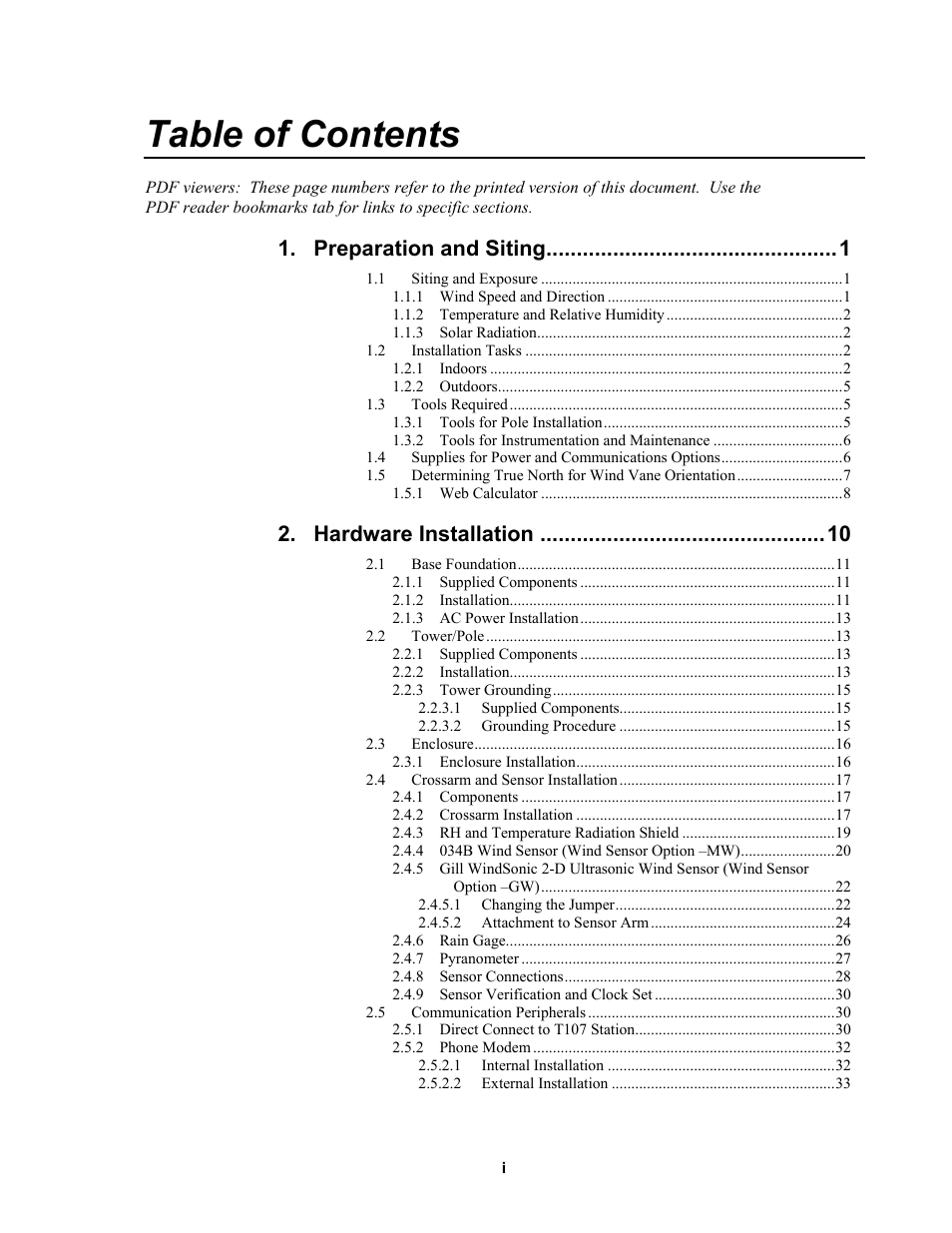 Campbell Scientific T.Weather T107 Toro Weather Station User Manual | Page 5 / 106