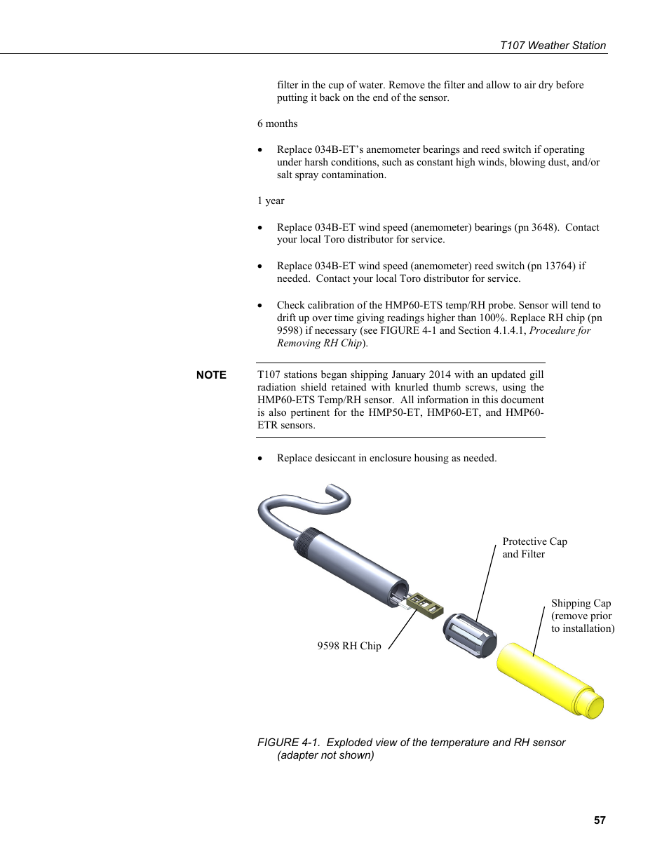 1. exploded view of hmp60-ets (as shipped) | Campbell Scientific T.Weather T107 Toro Weather Station User Manual | Page 65 / 106