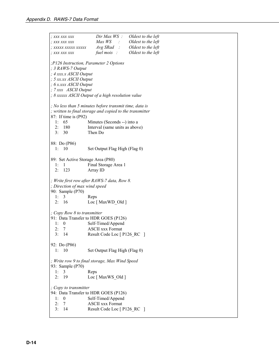 Campbell Scientific TX312 High Data Rate GOES Transmitter User Manual | Page 62 / 96