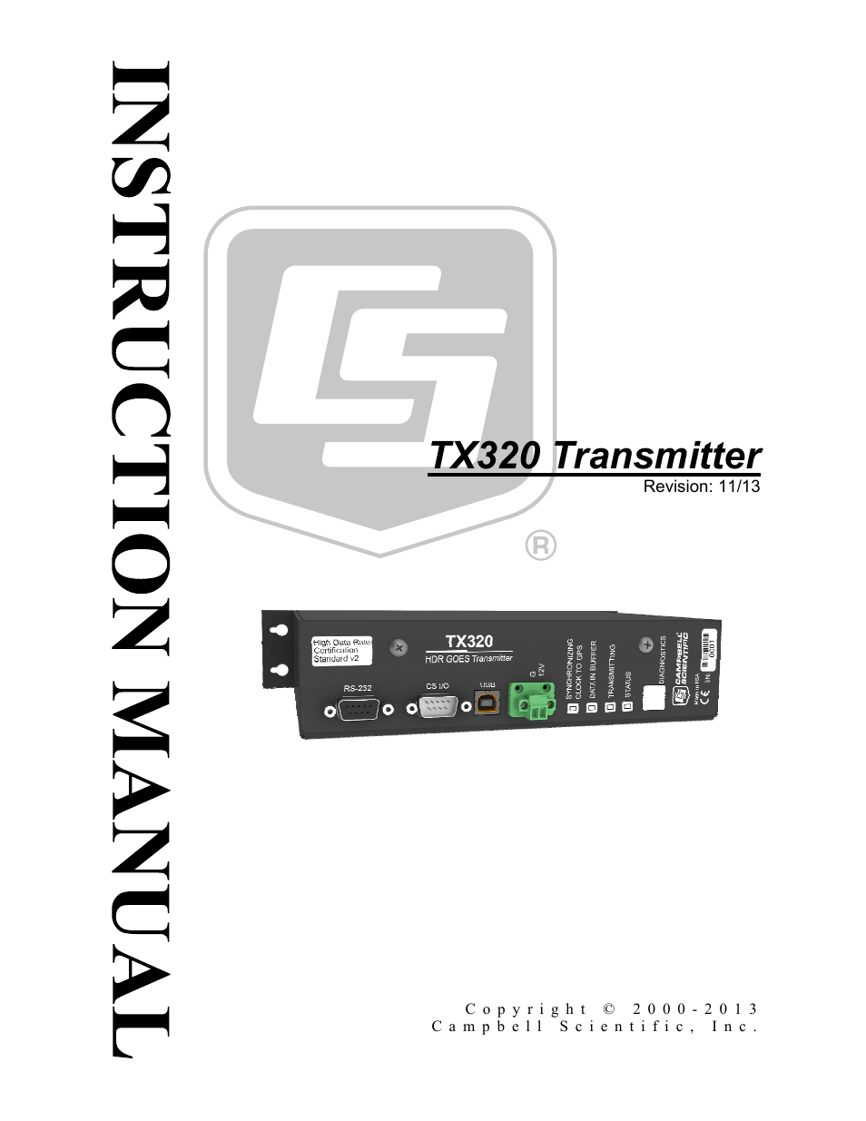 Campbell Scientific TX320 Transmitter User Manual | 80 pages