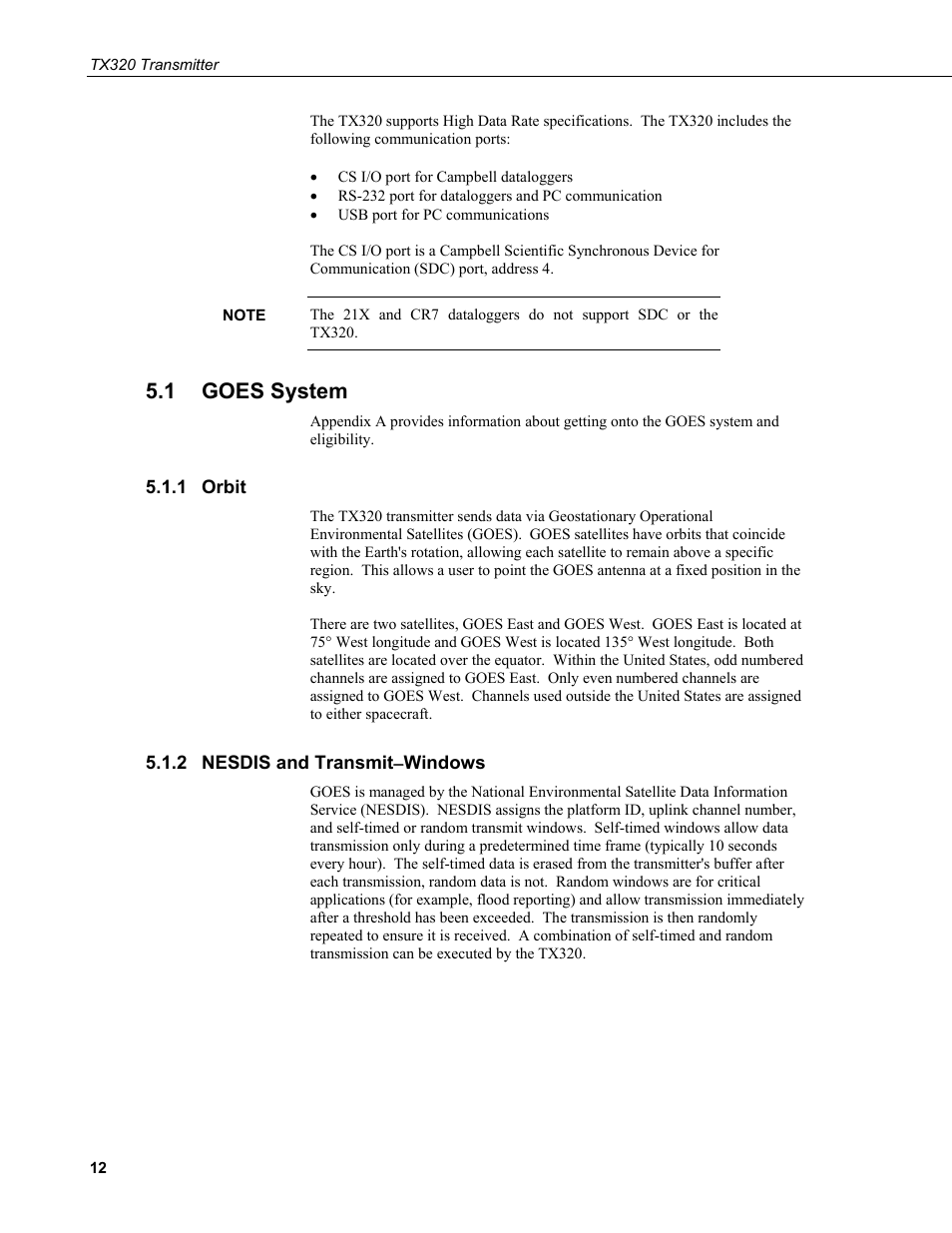 1 goes system, 1 orbit, 2 nesdis and transmit(windows | Goes system, Orbit, Nesdis and transmit, Windows | Campbell Scientific TX320 Transmitter User Manual | Page 22 / 80
