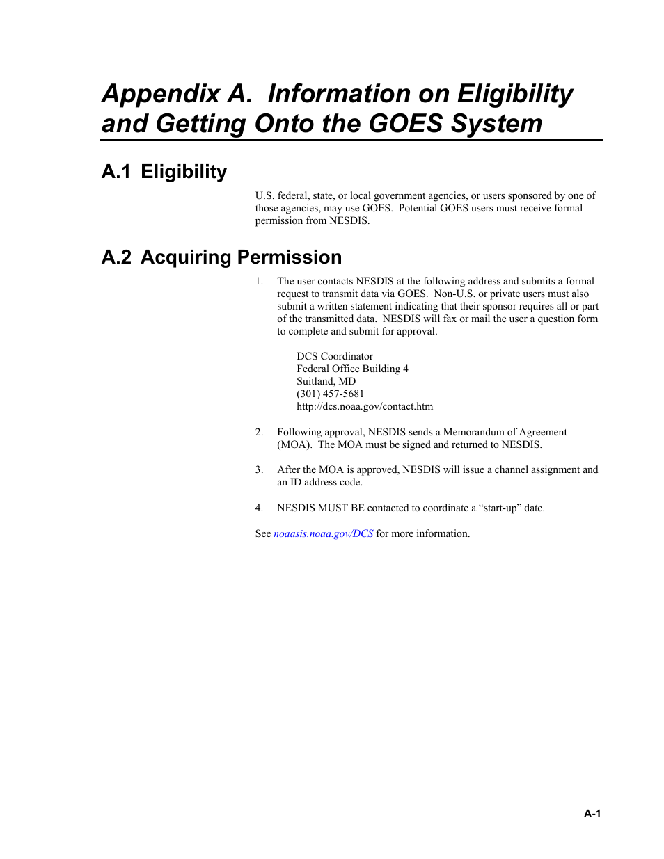 A.1 eligibility, A.2 acquiring permission, Information on eligibility and getting onto the | Campbell Scientific TX320 Transmitter User Manual | Page 51 / 80