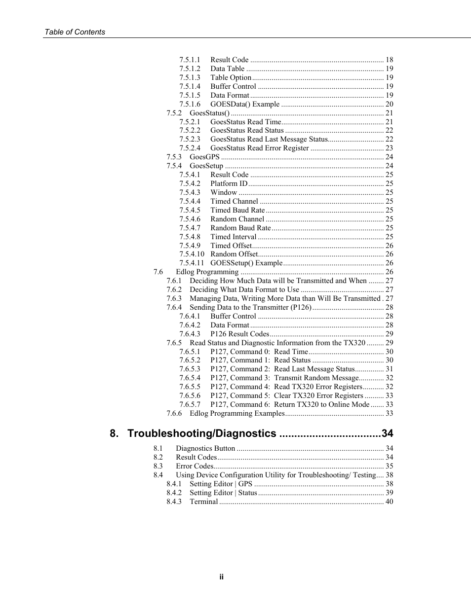 Troubleshooting/diagnostics | Campbell Scientific TX320 Transmitter User Manual | Page 6 / 80