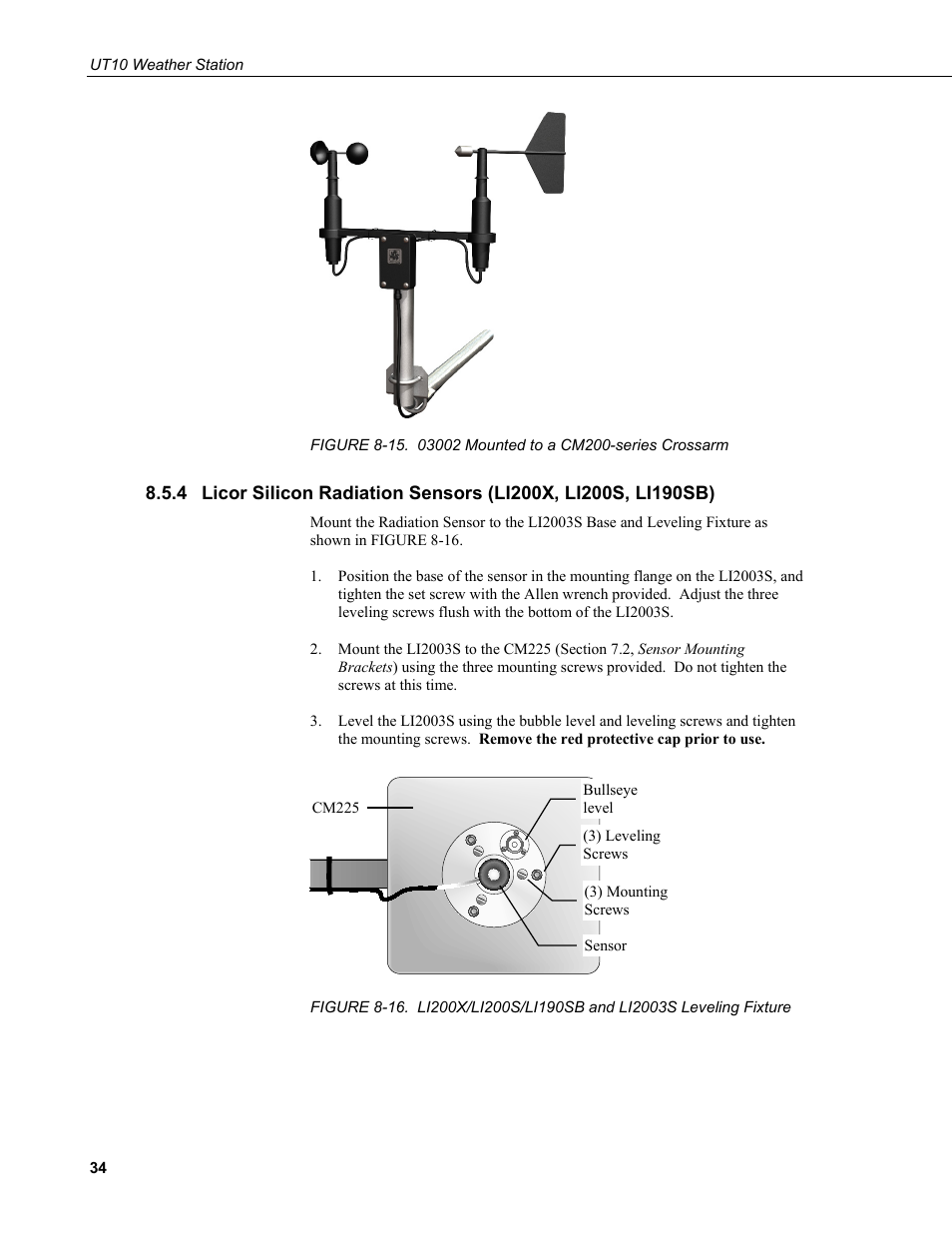 15. 03002 mounted to a cm200-series crossarm | Campbell Scientific UT10 10 foot Tower w/ Grounding Kit and Hinged Base User Manual | Page 44 / 66