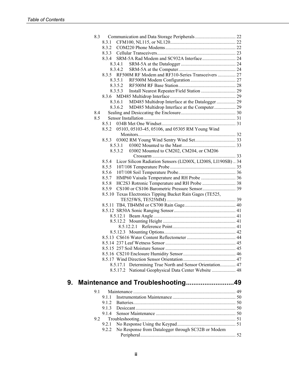 Maintenance and troubleshooting | Campbell Scientific UT10 10 foot Tower w/ Grounding Kit and Hinged Base User Manual | Page 8 / 66