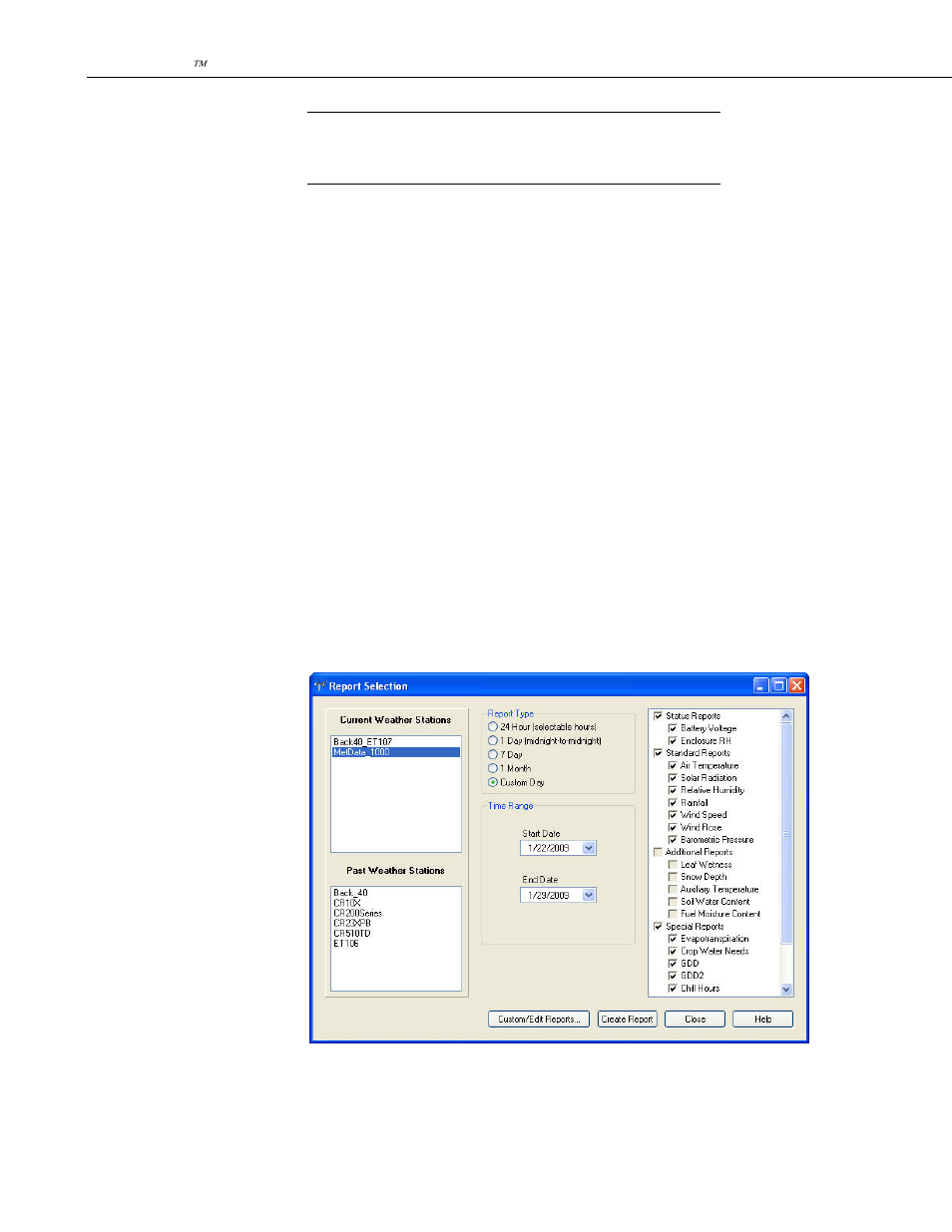 7 sending/retrieving programs to a weather station, Reports, 1 manually generated reports | Campbell Scientific VisualWeather Software User Manual | Page 22 / 78