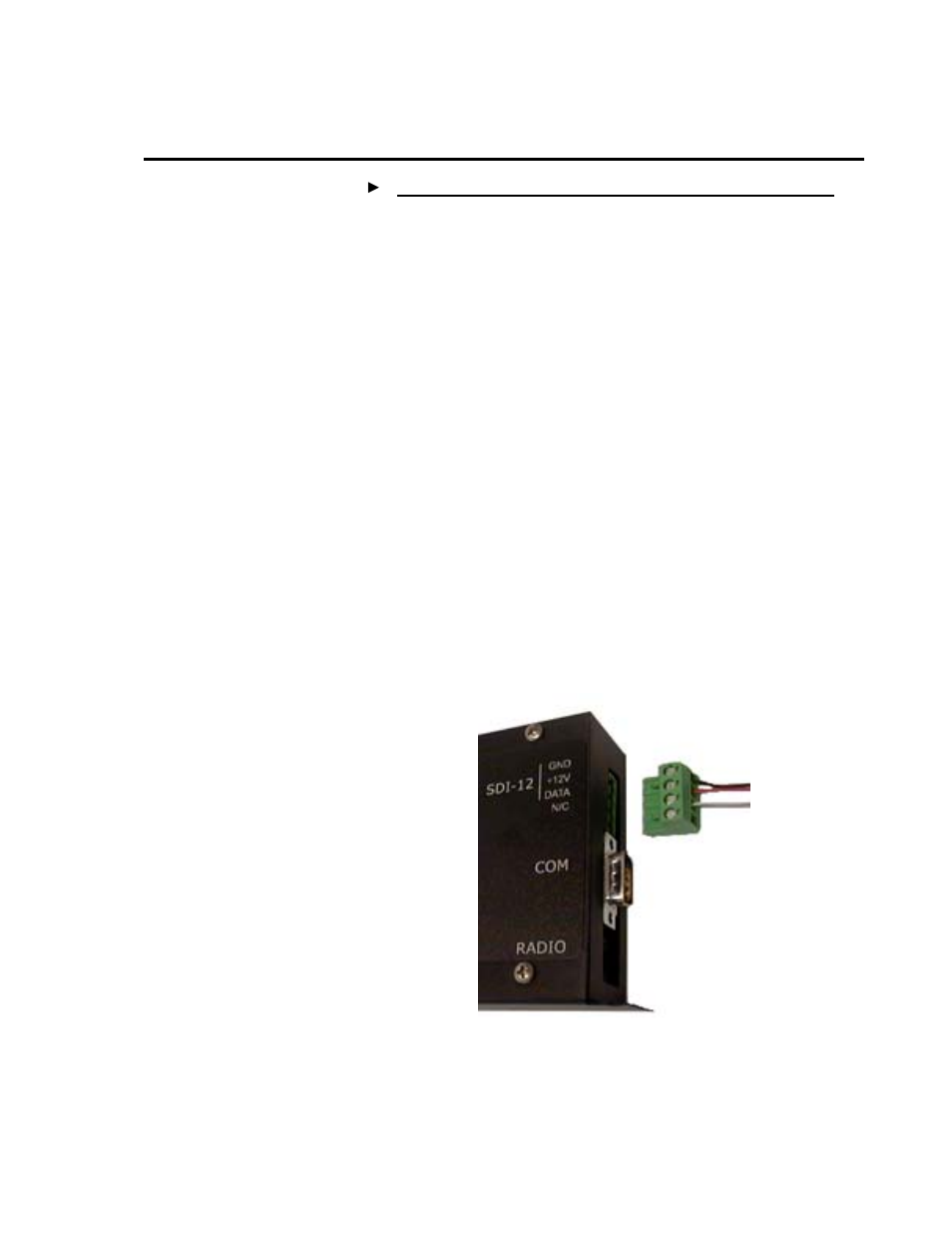 Section 1. hardware, 1 sdi-12 bus and power input | Campbell Scientific VSP3 Vosponder Voice Radio Interface User Manual | Page 9 / 58