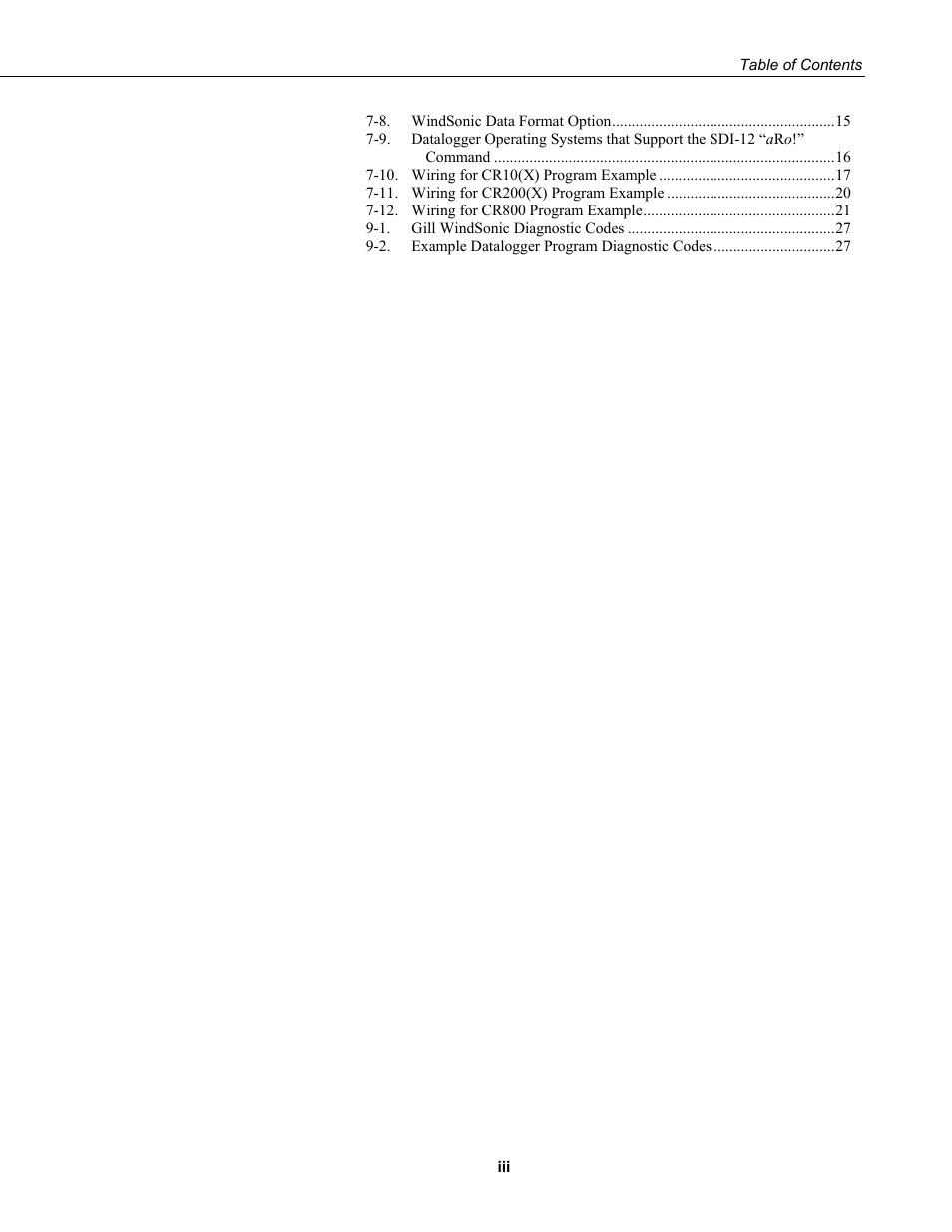 Campbell Scientific WINDSONIC 2-D Sonic Wind Sensors User Manual | Page 7 / 46