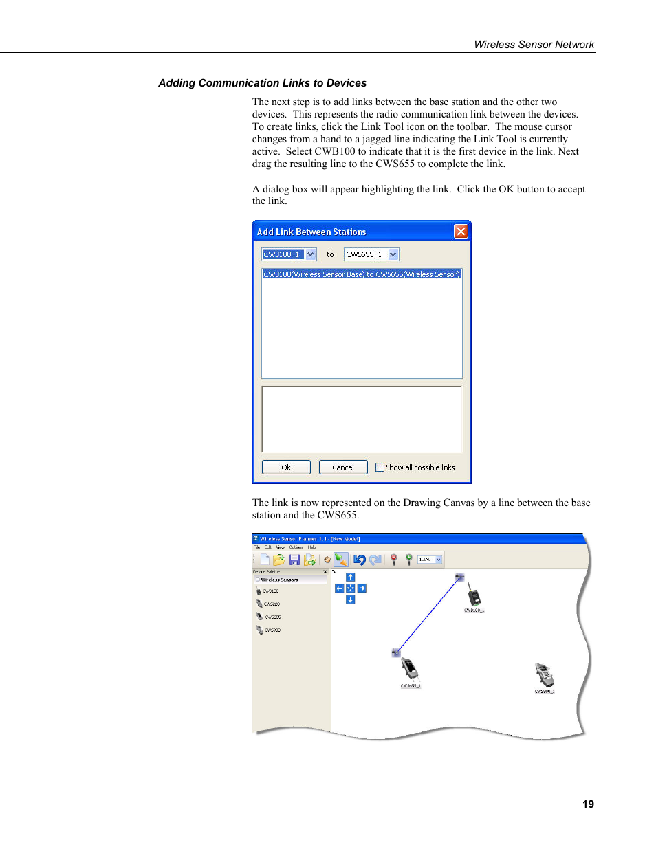 Adding communication links to devices | Campbell Scientific Wireless Sensor Network (CWB100, CWS220, and CWS900) User Manual | Page 27 / 70