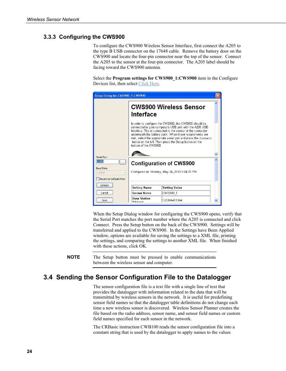 3 configuring the cws900 | Campbell Scientific Wireless Sensor Network (CWB100, CWS220, and CWS900) User Manual | Page 32 / 70