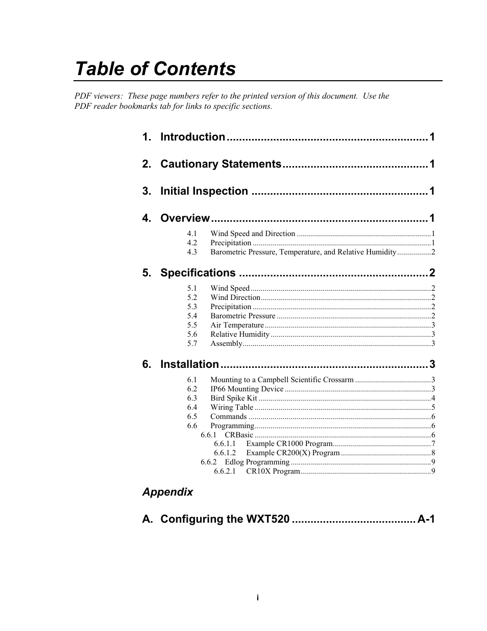 Campbell Scientific WXT520 Weather Transmitter User Manual | Page 5 / 22