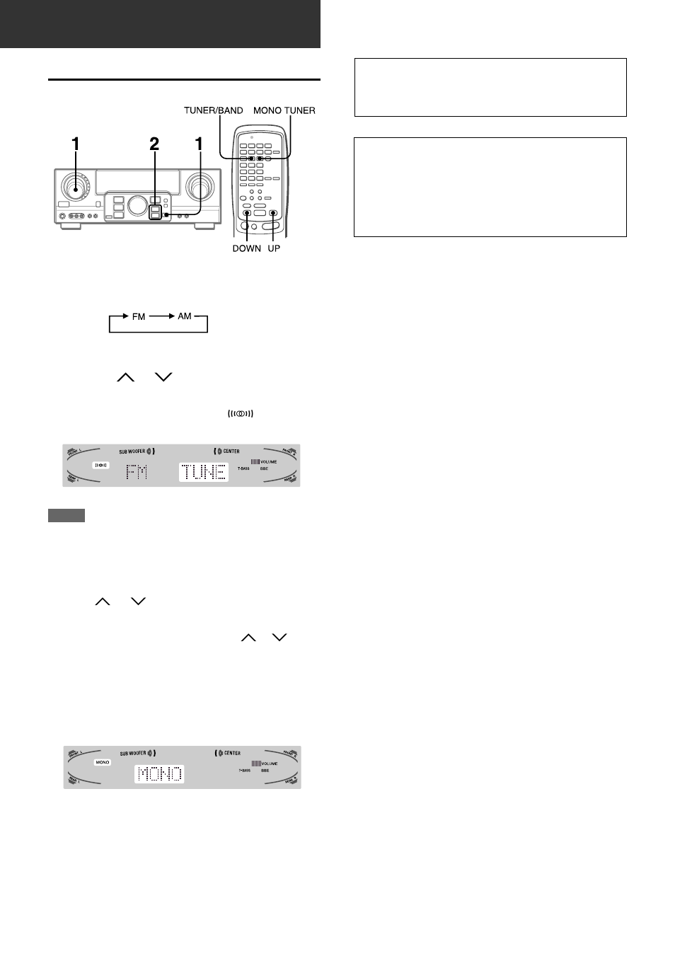 Manual tuning | Aiwa AV-D97 User Manual | Page 14 / 80