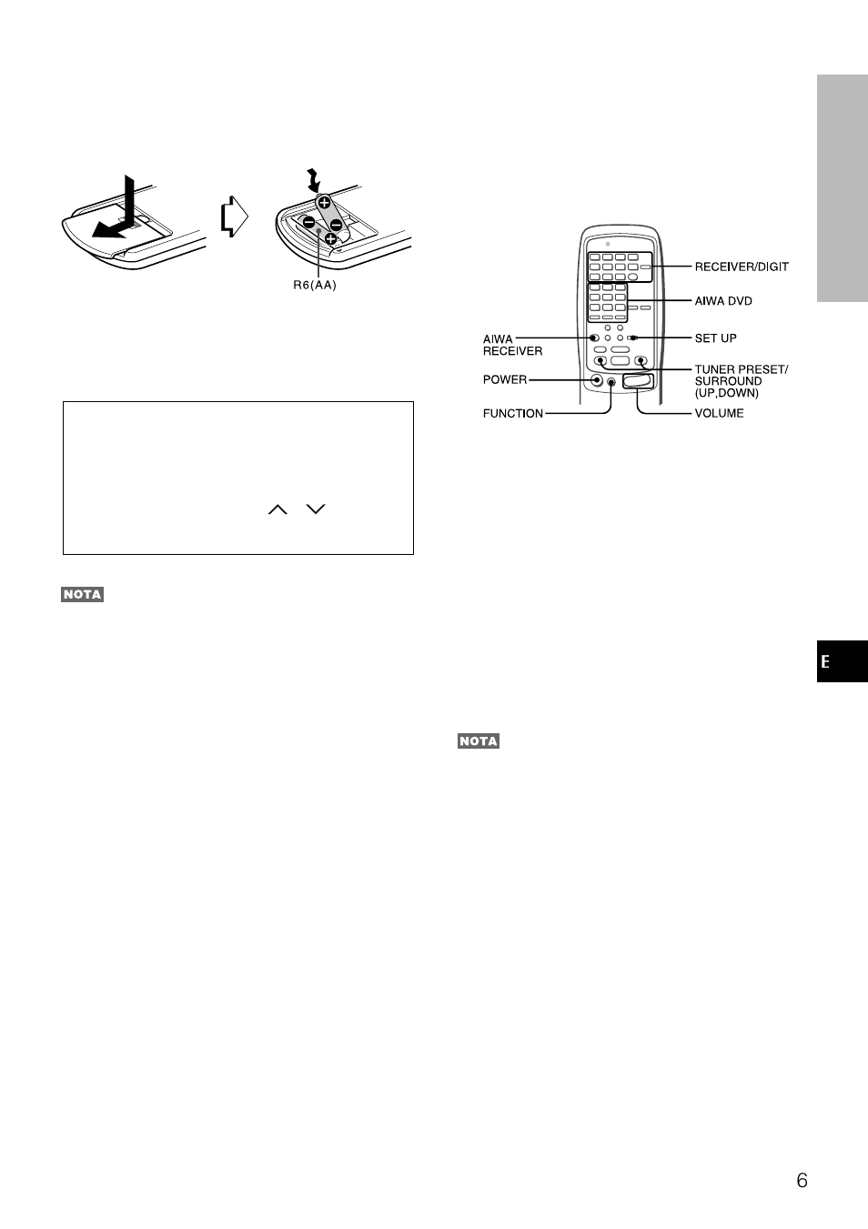 Operación del controlador remoto, Sobre el controlador remoto | Aiwa AV-D97 User Manual | Page 38 / 80