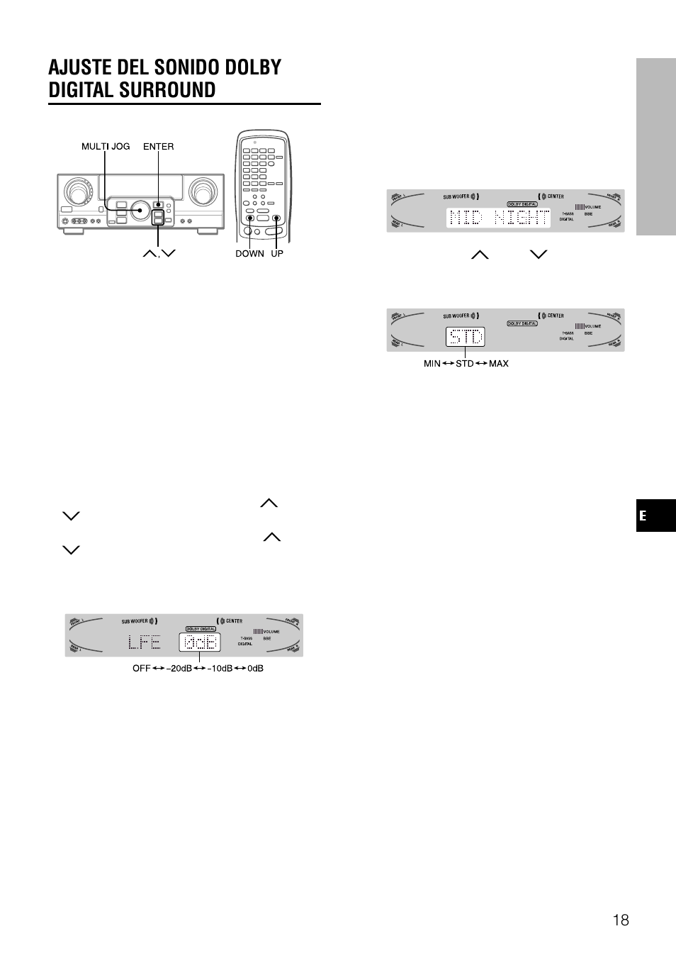 Ajuste del sonido dolby digital surround | Aiwa AV-D97 User Manual | Page 50 / 80