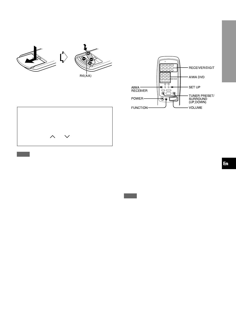 About the remote control, Remote control operation | Aiwa AV-D97 User Manual | Page 7 / 80