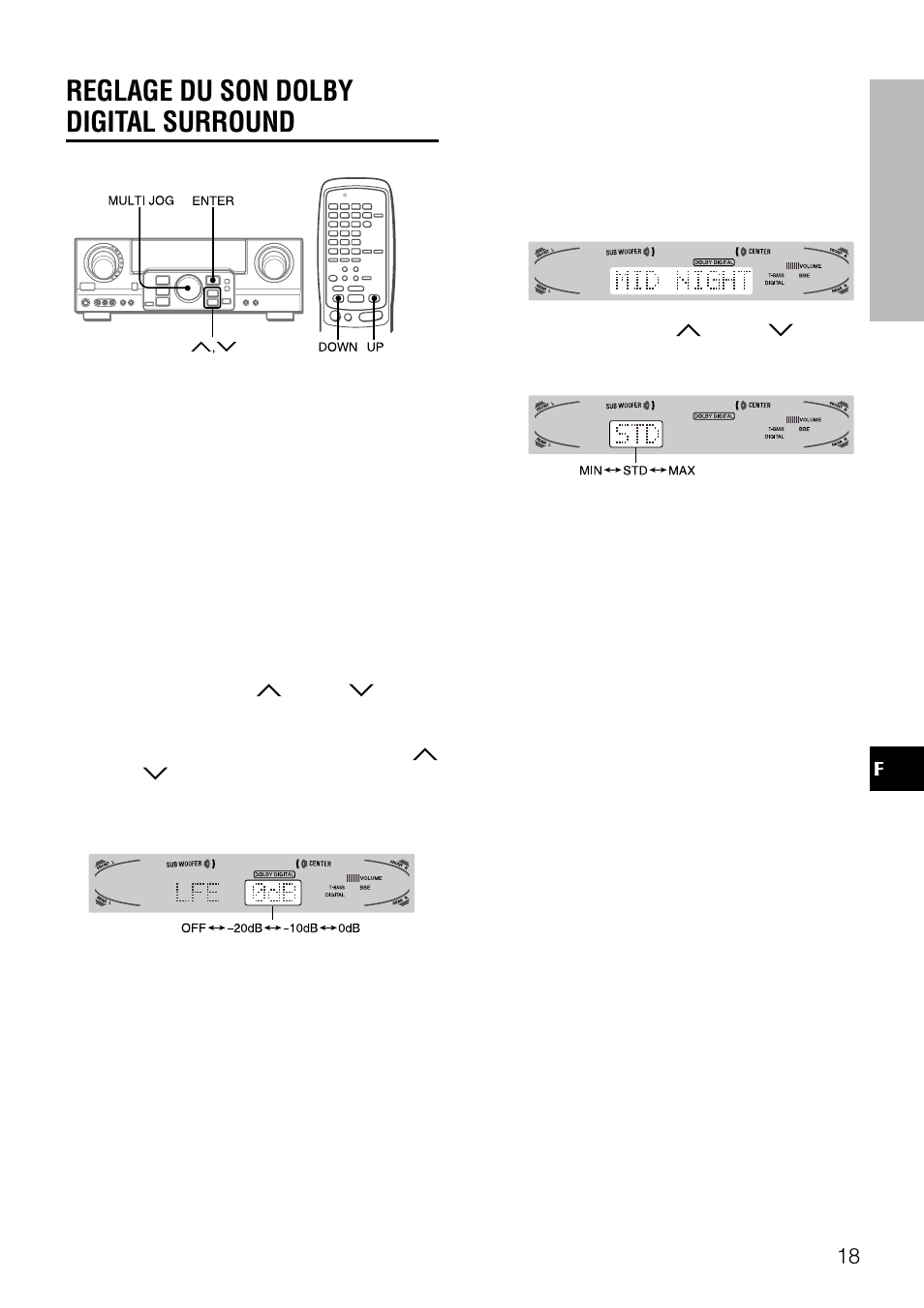 Reglage du son dolby digital surround | Aiwa AV-D97 User Manual | Page 74 / 80