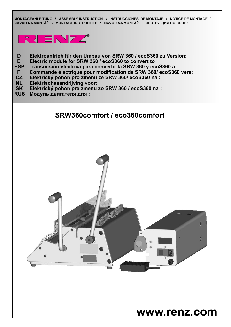 Renz eco360comfort User Manual | 8 pages