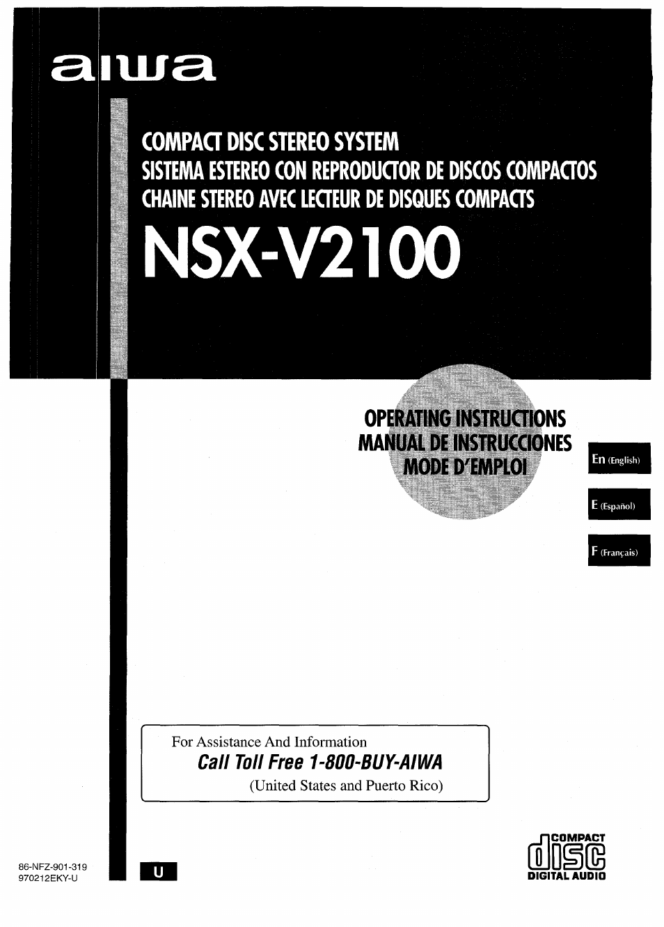 Aiwa NSX-V2100 User Manual | 52 pages
