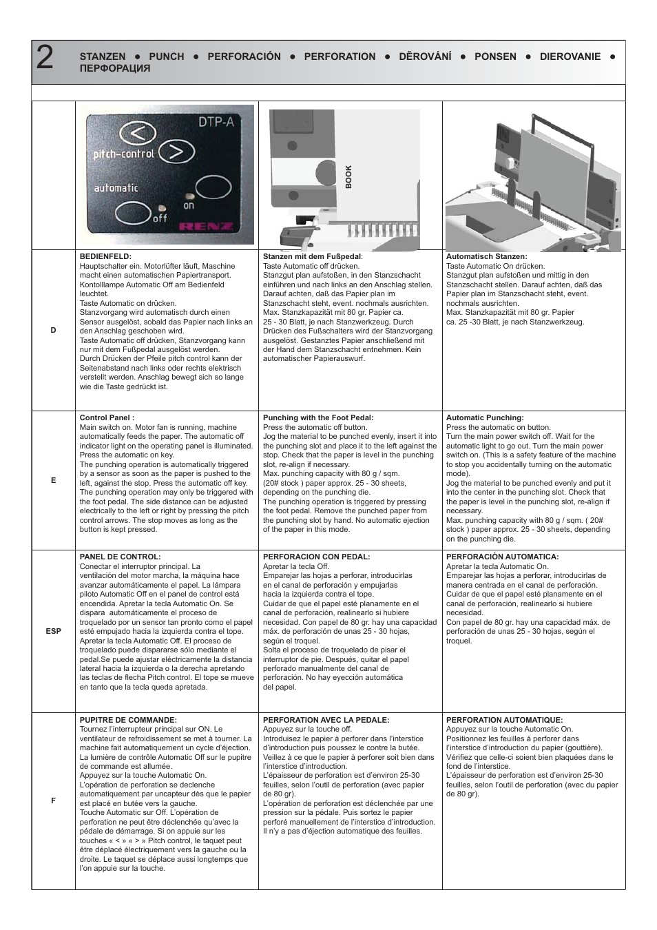 Renz DTP A 340 User Manual | Page 8 / 25