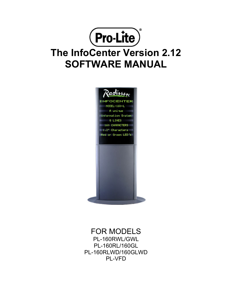 Pro-Lite PL-VFD User Manual | 9 pages
