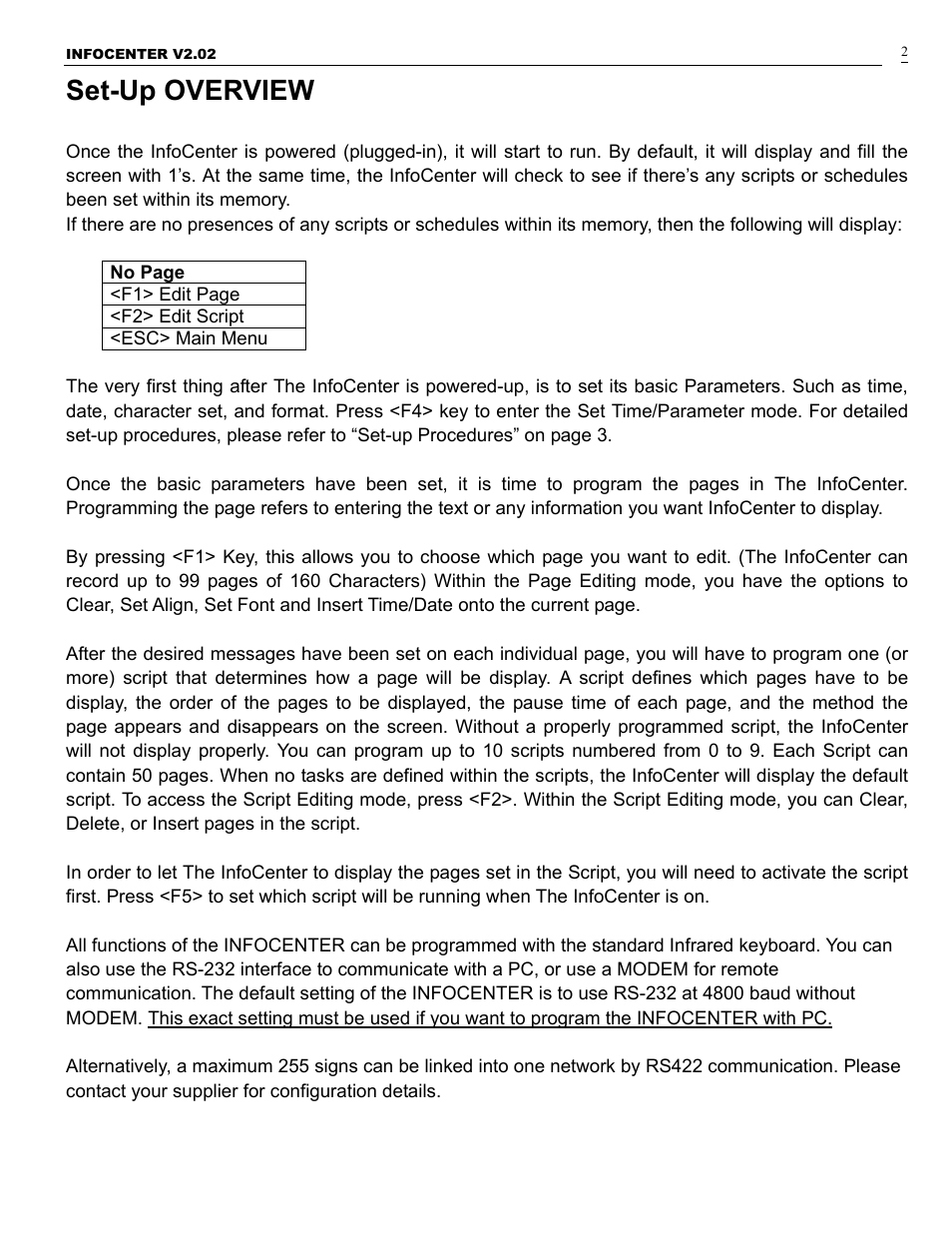 Set-up overview | Pro-Lite PL-VFD User Manual | Page 3 / 15