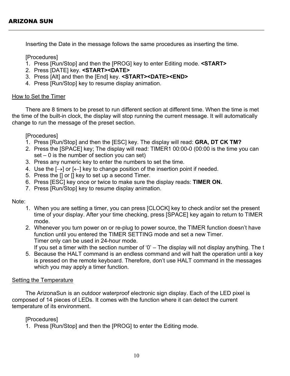 Pro-Lite ArizonaSun User Manual | Page 11 / 18