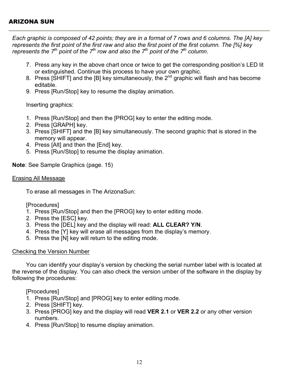 Pro-Lite ArizonaSun User Manual | Page 13 / 18