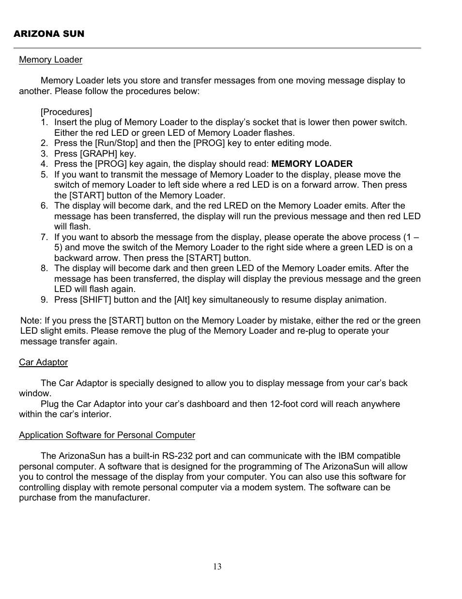 Pro-Lite ArizonaSun User Manual | Page 14 / 18