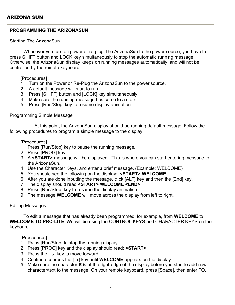 Pro-Lite ArizonaSun User Manual | Page 5 / 18