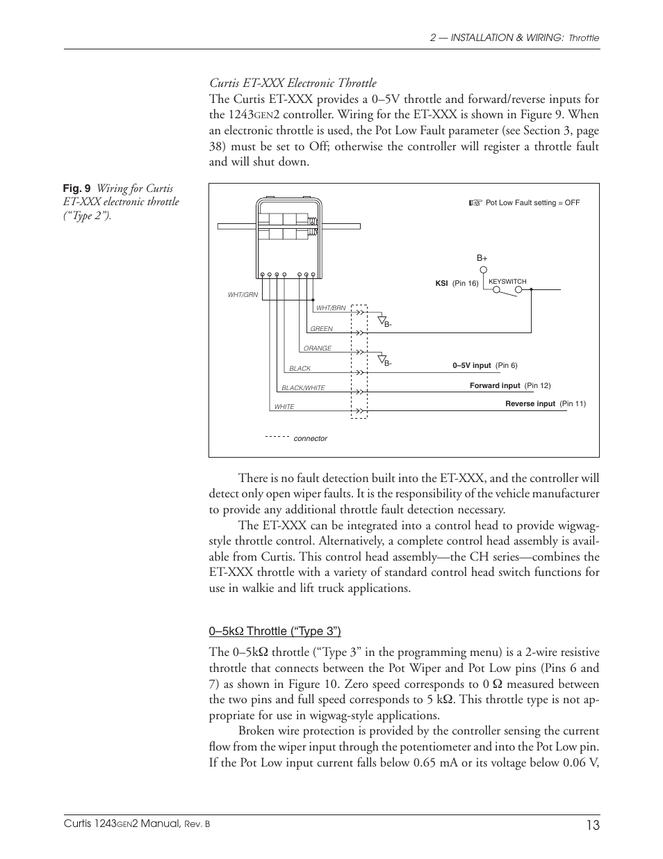 0–5kω throttle (“type 3”) | Wesley BCT-6200-6SA User Manual | Page 21 / 92