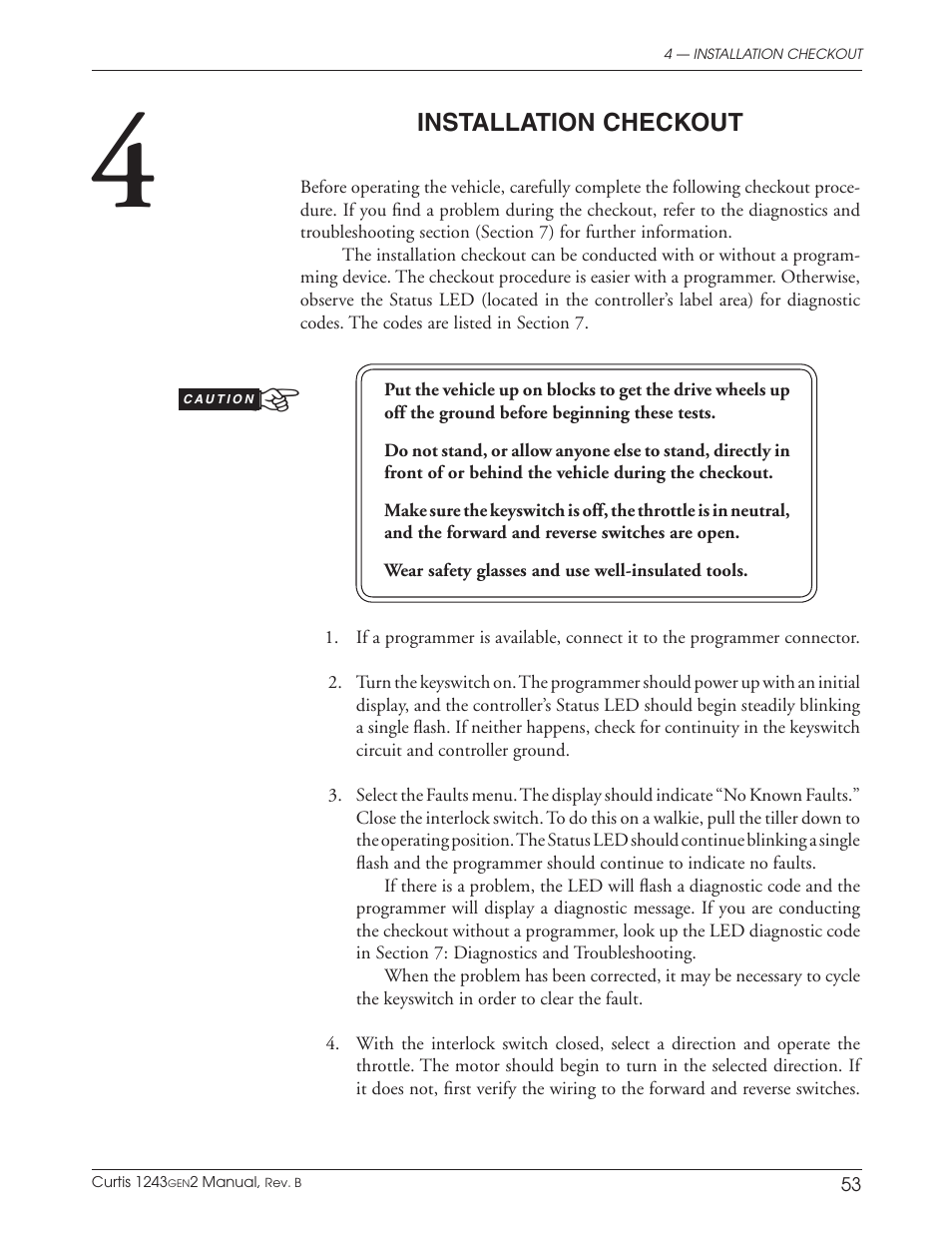 4 installation checkout | Wesley BCT-6200-6SA User Manual | Page 61 / 92