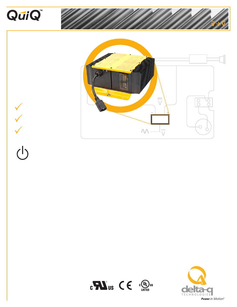 Delta-Q Technologies QuiQ PFC Battery Chargers User Manual | 4 pages