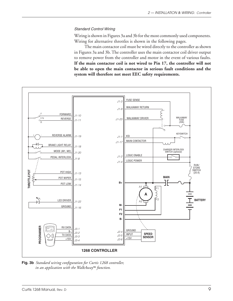 Function, Standard control wiring, Fig. 3b | 1268 controller | Wesley BC-6200-8SA User Manual | Page 15 / 66