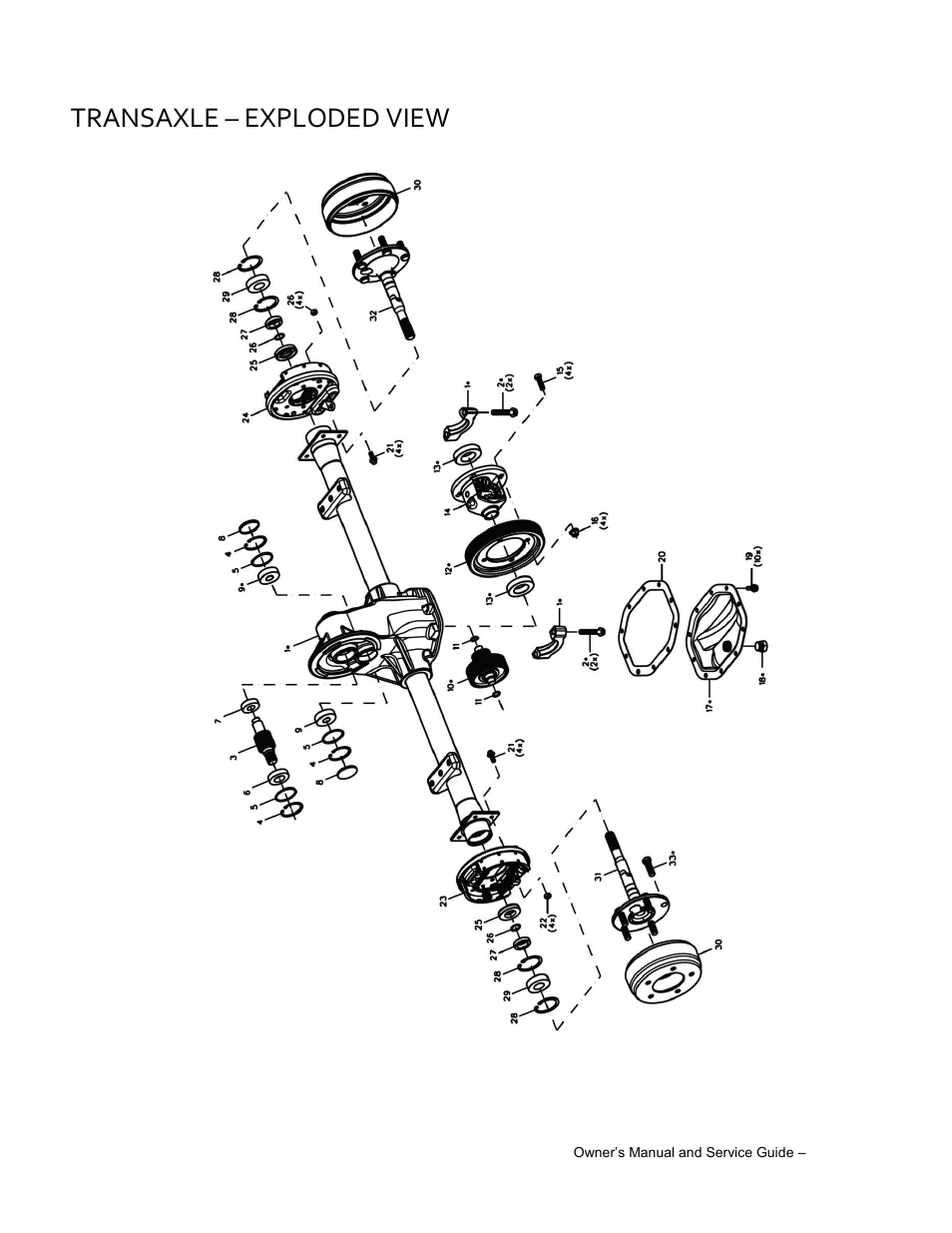 Transaxle – exploded view | Wesley PC-325-6SA User Manual | Page 37 / 41